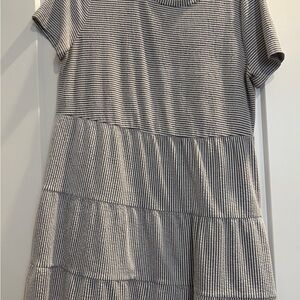 Striped Gray Women's Dress by LOFT